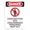 Signmission Safety Sign, OSHA Danger, 10" Height, Construction Site, Portrait OS-DS-D-710-V-1101 - alternate 1